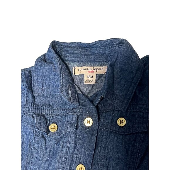 Nanette Lepore Infant Girls Set Size 12 months Pink Glitter Metallic Star Dark C - Picture 6 of 9